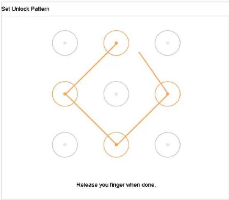Hikvision DS-7616NXI-I2 - Configure Unlock Pattern for Login - 1