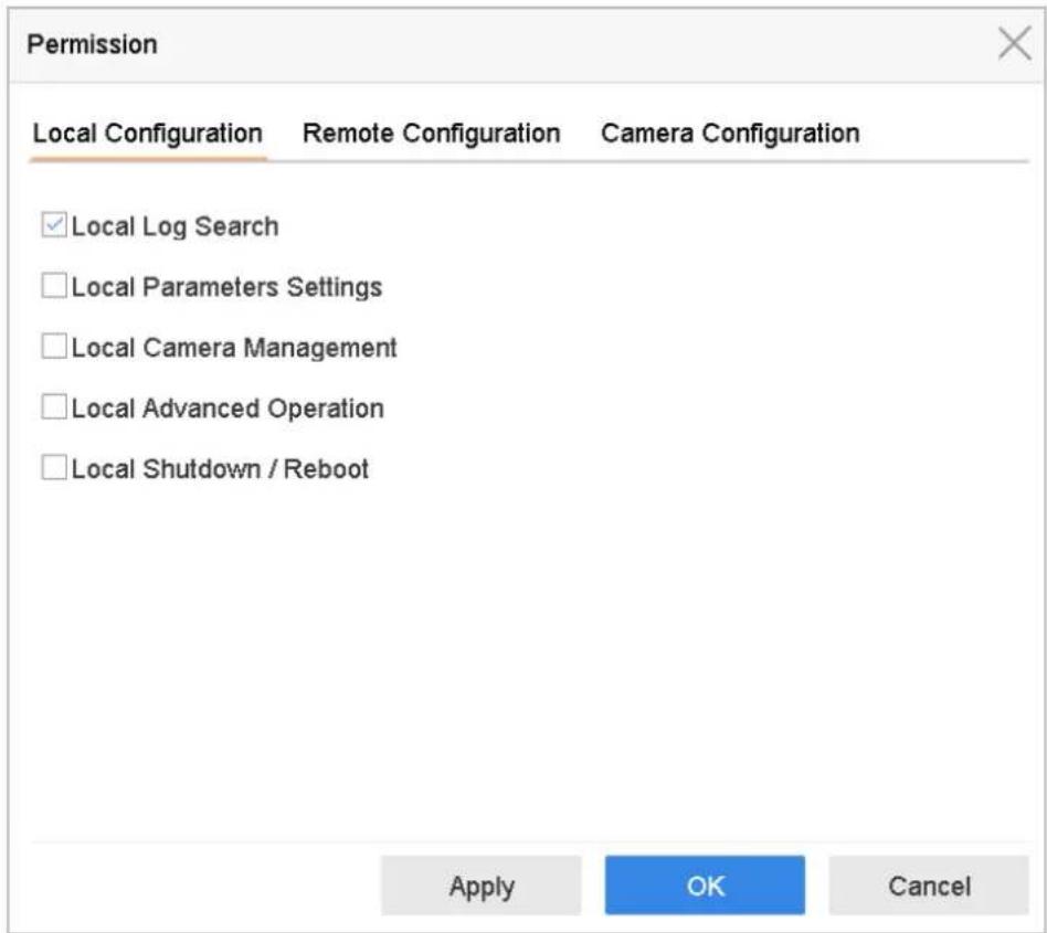 Hikvision DS-7616NXI-I2 - Set the Permission for a User - 1