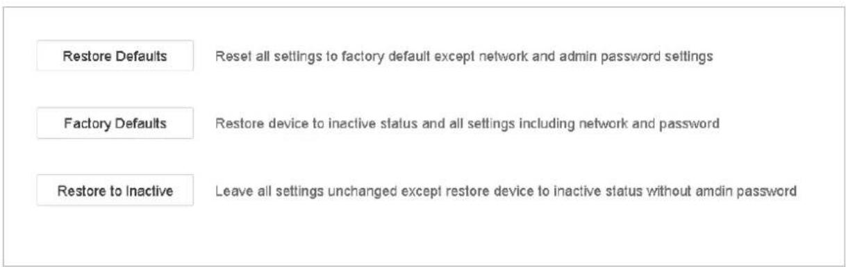 Hikvision DS-7616NXI-I2 - Restore Default Settings - 1