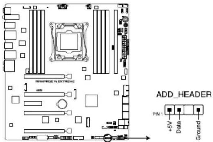 ASUS ROG Rampage VI Extreme Encore - Addressable RGB header (4-1 pin ADD\_HEADER) - 1