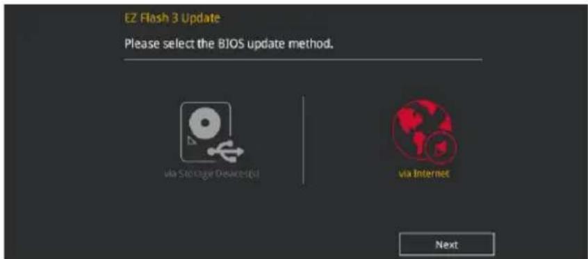 ASUS ROG Rampage VI Extreme Encore - To update the BIOS by Internet: - 1