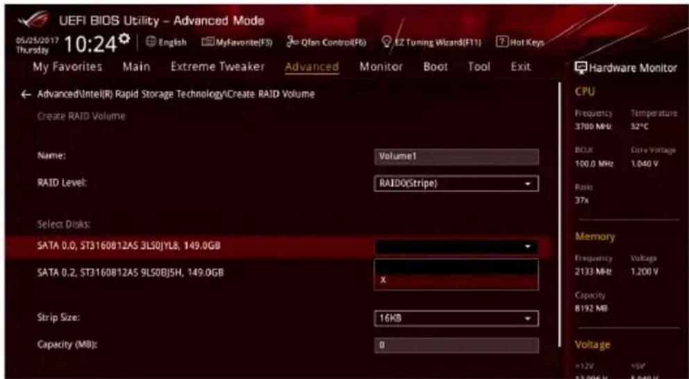 ASUS ROG Rampage VI Extreme Encore - Creating a RAID set - 2