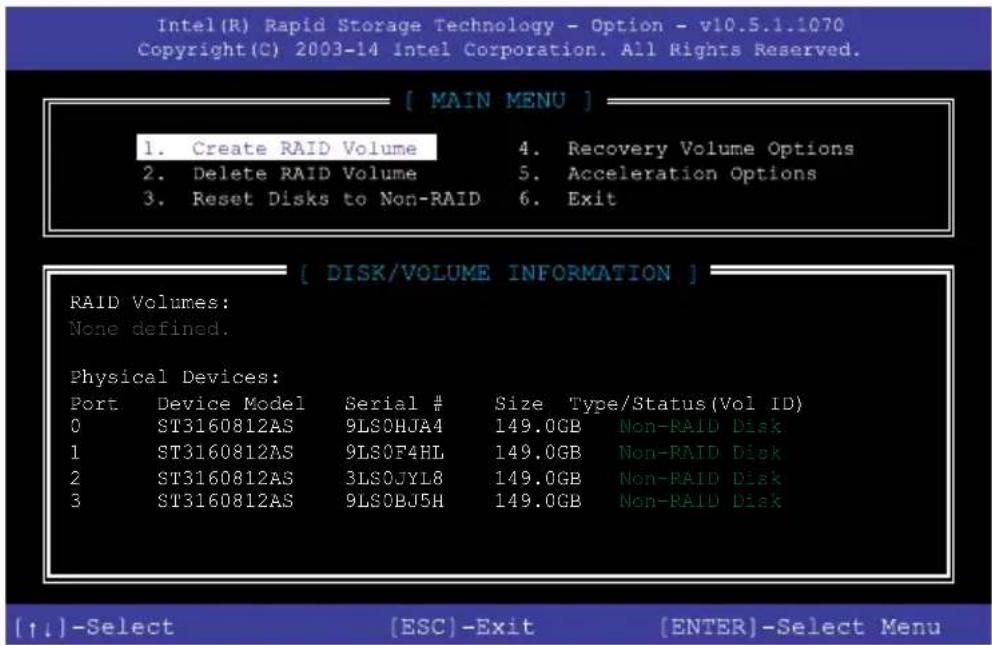 ASUS ROG Rampage VI Extreme Encore - Intel® Rapid Storage Technology Option ROM utility - 1