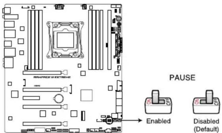 ASUS ROG Rampage VI Extreme Encore - Pause switch (PAUSE) - 1