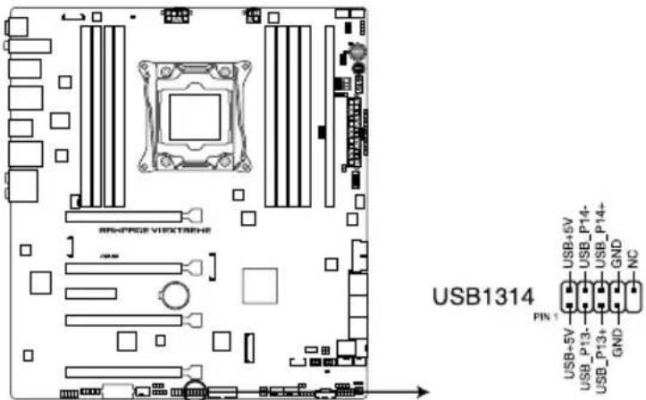ASUS ROG Rampage VI Extreme Encore - USB 2.0 connector (10-1 pin USB1314) - 1