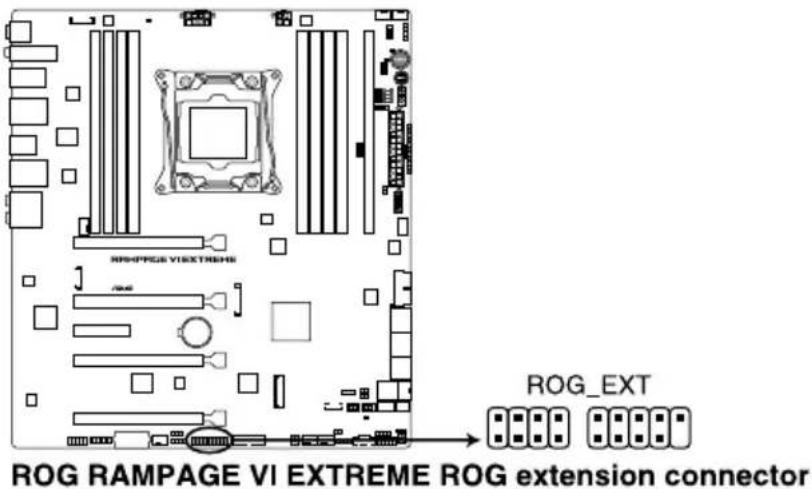 ASUS ROG Rampage VI Extreme Encore - ROG extension connector (18-1 pin ROG\_EXT) - 1