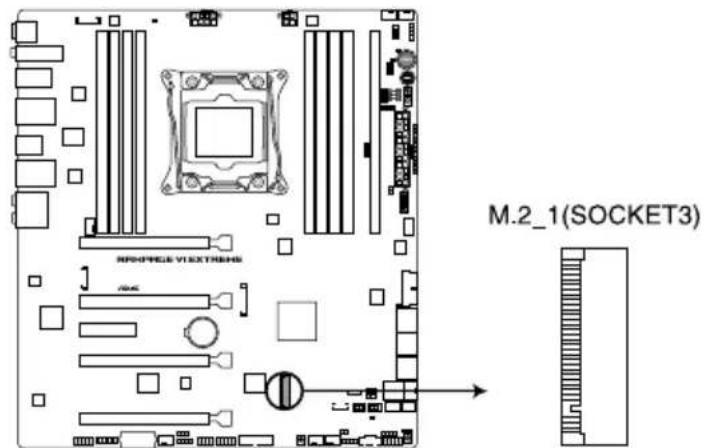 ASUS ROG Rampage VI Extreme Encore - M.2 sockets (M.2\_1(Socket 3)) - 1