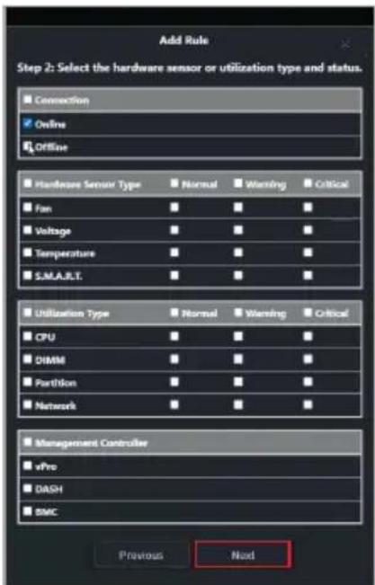 ASUS Pro WS X570-ACE - Enable one or more rule triggers, then click Next. - 2