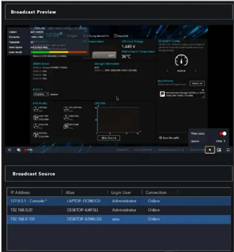 ASUS Pro WS X570-ACE - Screen Broadcast - 2