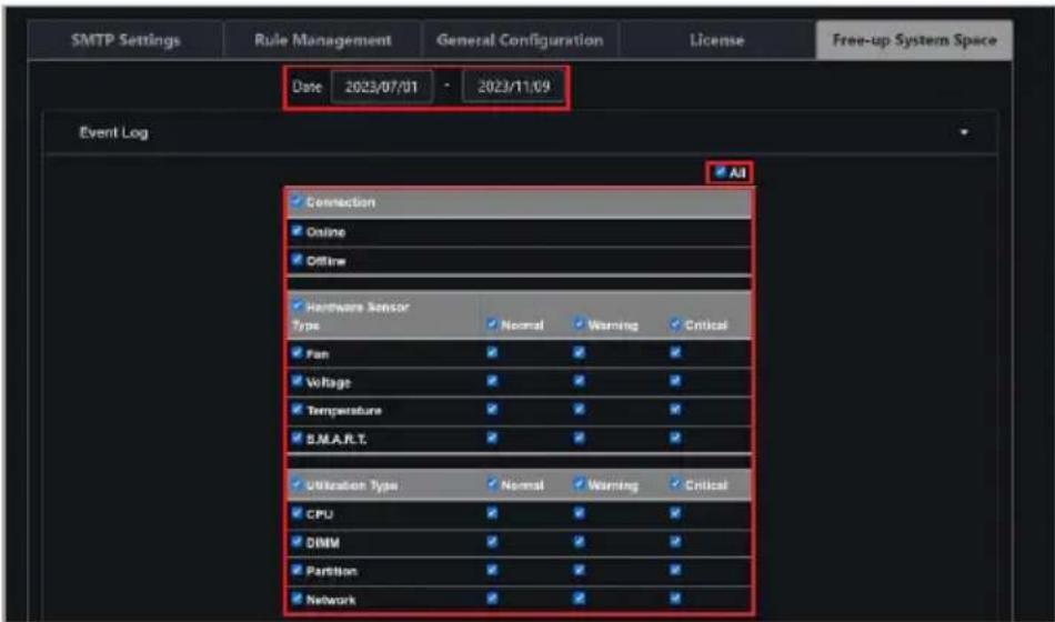 ASUS Pro WS X570-ACE - To delete entries from the Event Log or Mission Center - 1