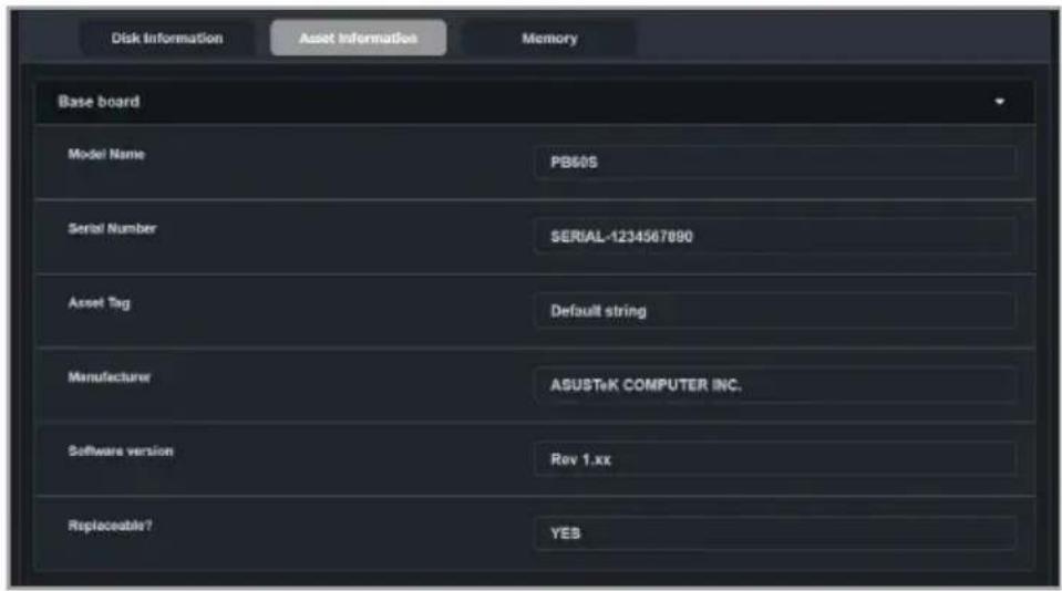 ASUS Pro WS X570-ACE - Asset Information - 1