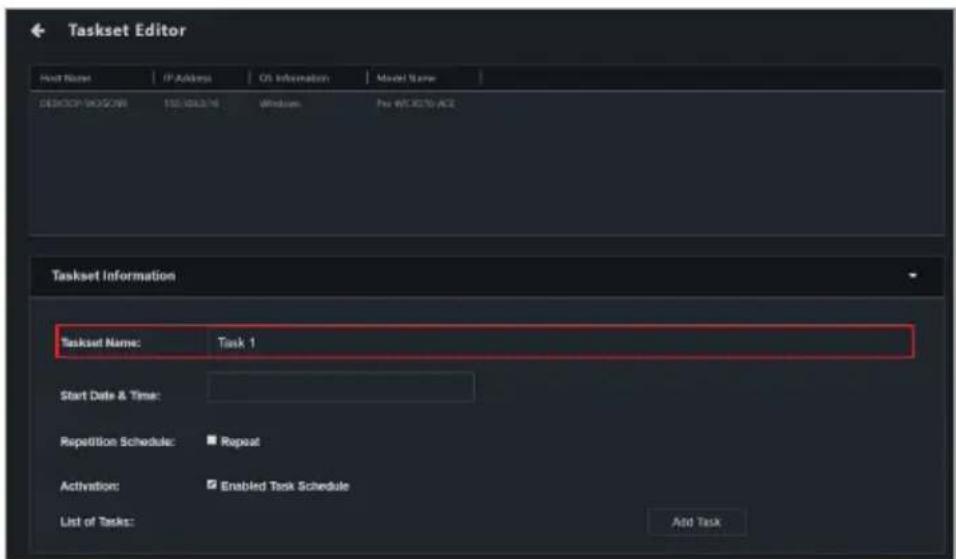 ASUS Pro WS X570-ACE - Enter the Taskset name . - 2