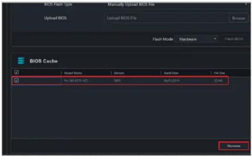 ASUS Pro WS X570-ACE - Removing a BIOS file from the BIOS cache - 1