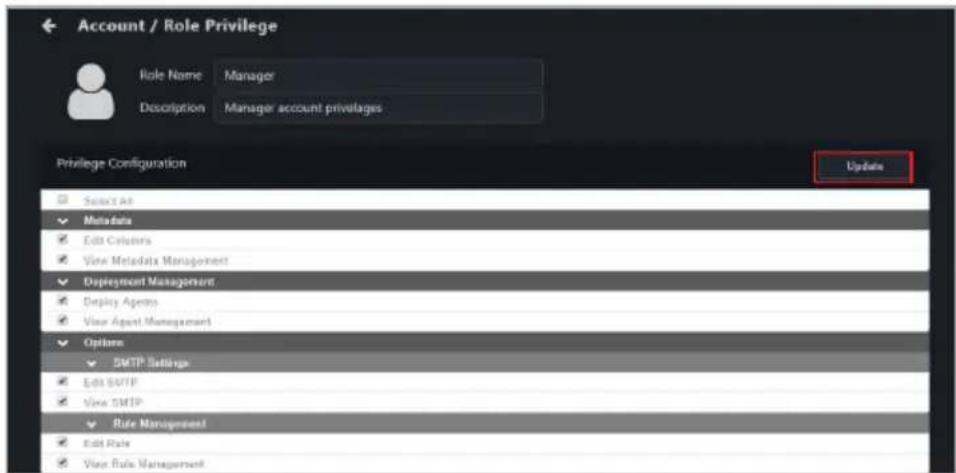 ASUS Pro WS X570-ACE - You may edit the Role Name and Description, or modify the Privilege Configuration. Click on Update once you are finished. - 1