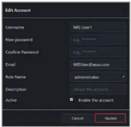 ASUS Pro WS X570-ACE - To edit an account - 2