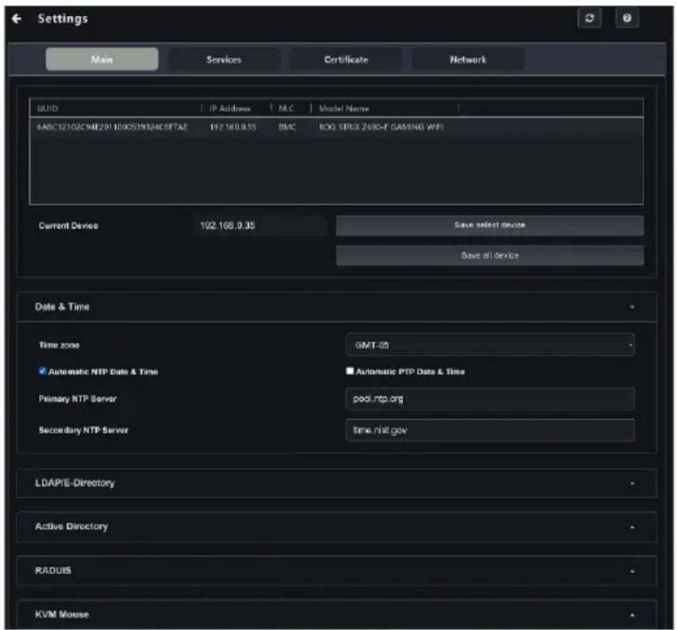ASUS Pro WS X570-ACE - Settings (BMC) - 2