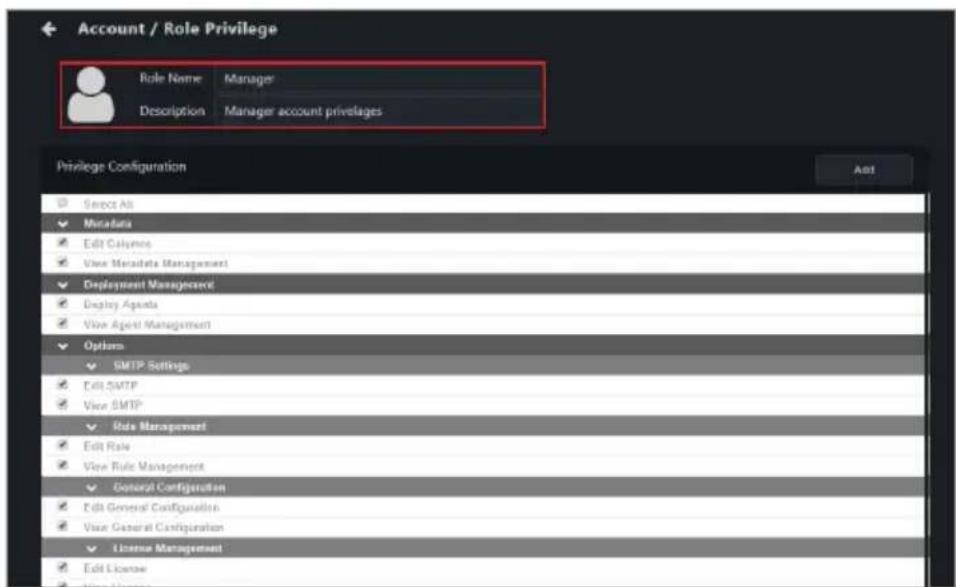 ASUS Pro WS X570-ACE - Enter the Role Name and Description for the role, then check the privileges you want to assign to this role in the Privilege Configuration block. - 2