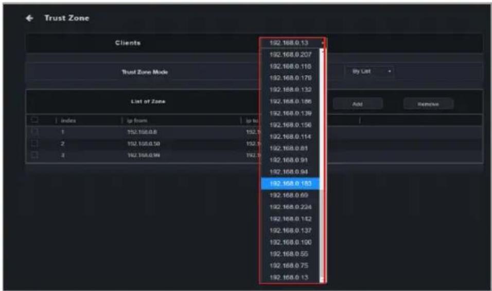 ASUS Pro WS X570-ACE - Enter the IP address range of a main server you wish to add to the client device's trust zone, then click Save. - 4