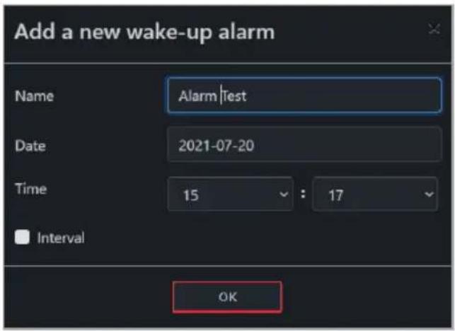 ASUS Pro WS X570-ACE - Enter the settings for your new wake alarm, then click OK. - 1