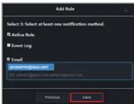 ASUS Pro WS X570-ACE - Enable or disable the newly added rule by checking Active Rule. - 6