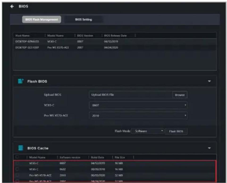 ASUS Pro WS X570-ACE - Confirm that the BIOS file was successfully uploaded and click OK. The uploaded BIOS file will also be added to the BIOS Cache. - 1