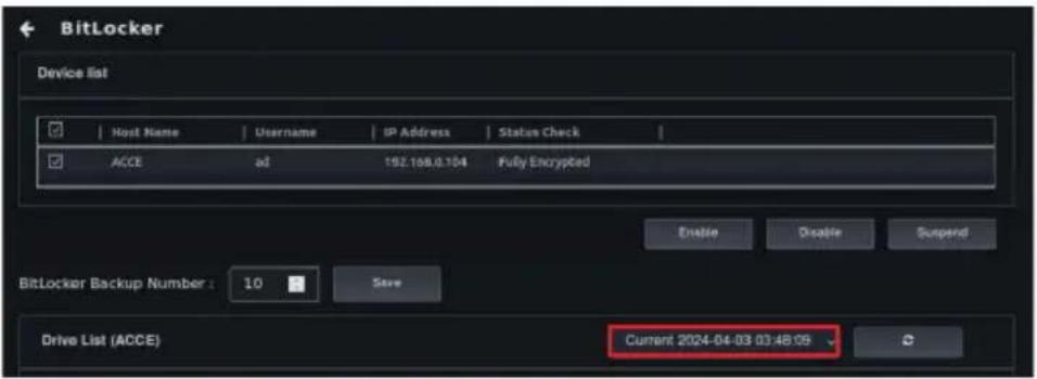 ASUS Pro WS X570-ACE - Switching between BitLocker backup versions - 1