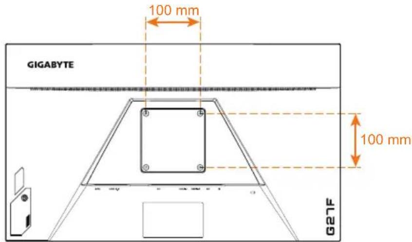 100 mm GIGABYTE 100 mm G27F