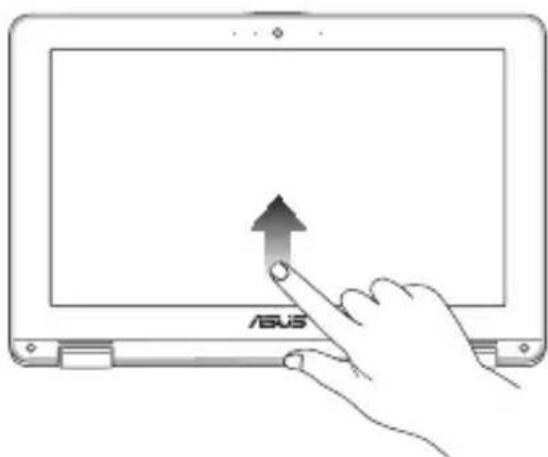 ASUS Chromebook C523 - Potažení od dolního okraje Stažení nebo roztažení prstů - 1
