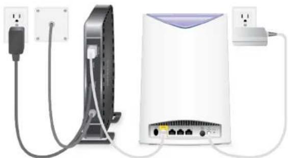 NETGEAR Orbi Pro - To cable your router: - 1