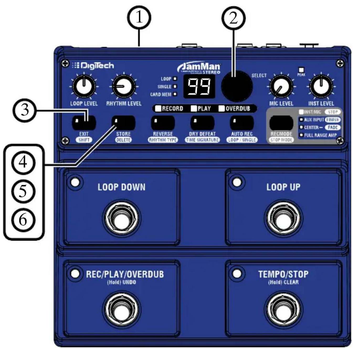 DIGITECH JamMan Stereo - Erase All Loops - Memory Card - 2
