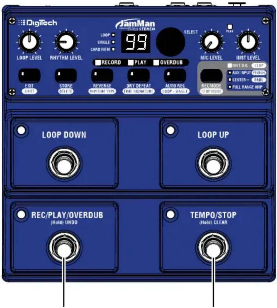 DIGITECH JamMan Stereo - Undo, Redo, and Clear - 1
