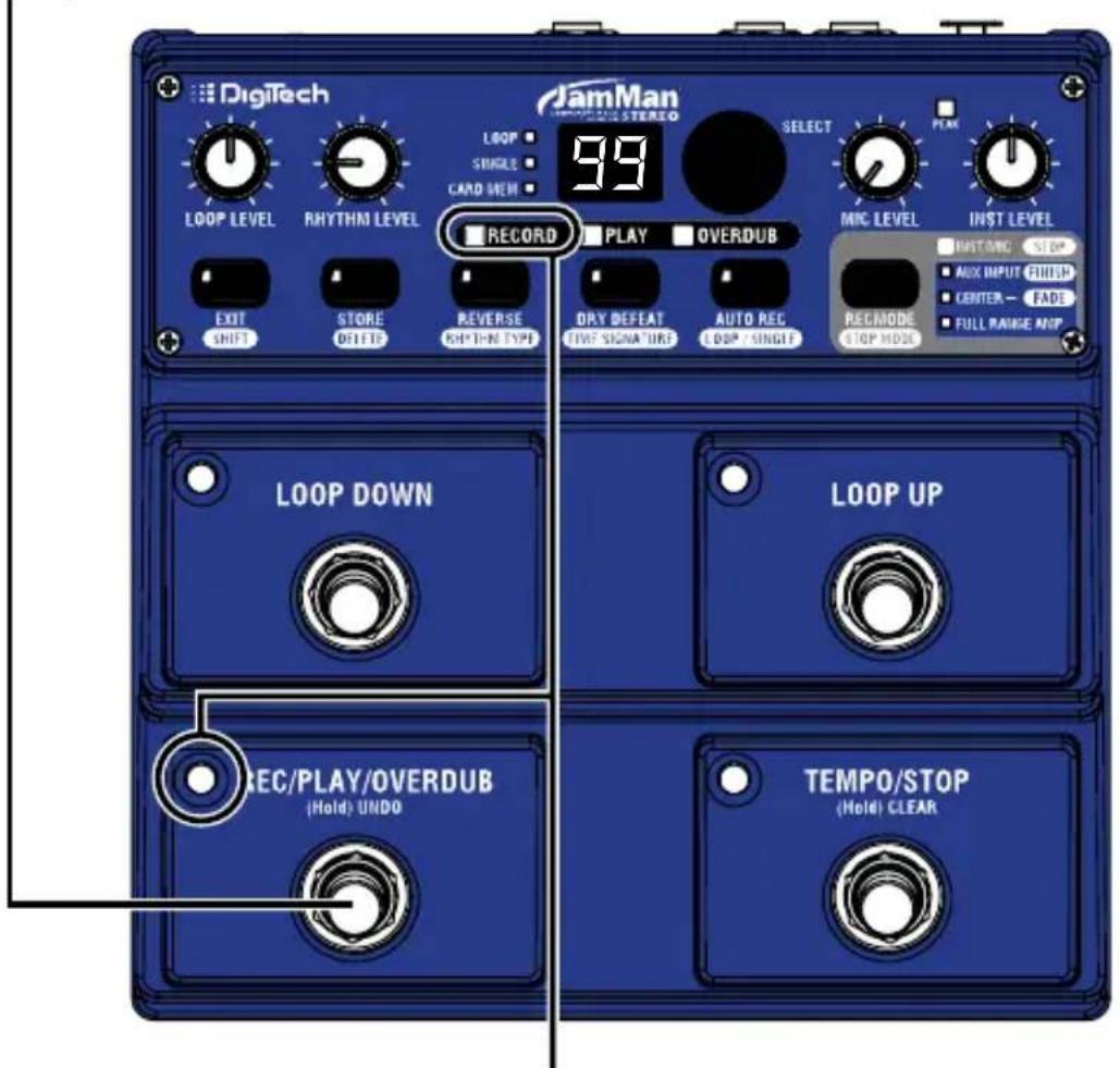 DIGITECH JamMan Stereo - Start Recording - 1