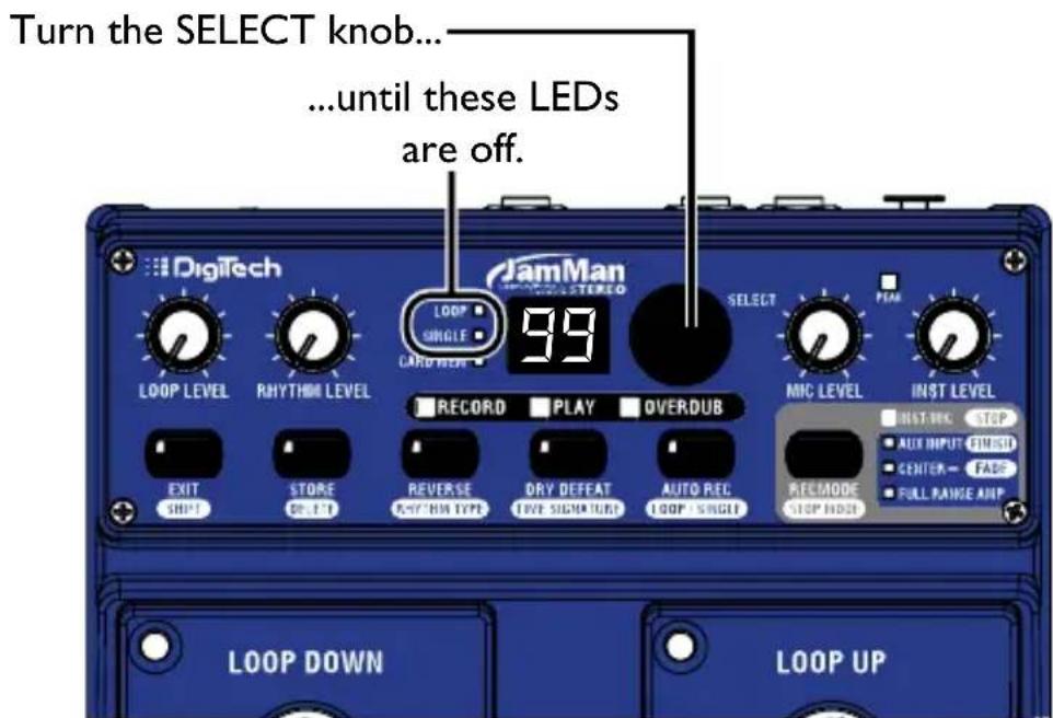 DIGITECH JamMan Stereo - Select an Empty Loop - 1