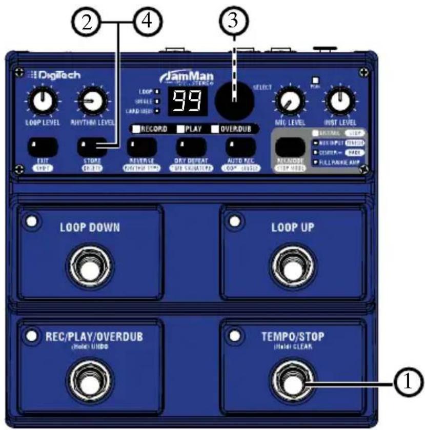 DIGITECH JamMan Stereo - Storing/Copying Phrases - 1