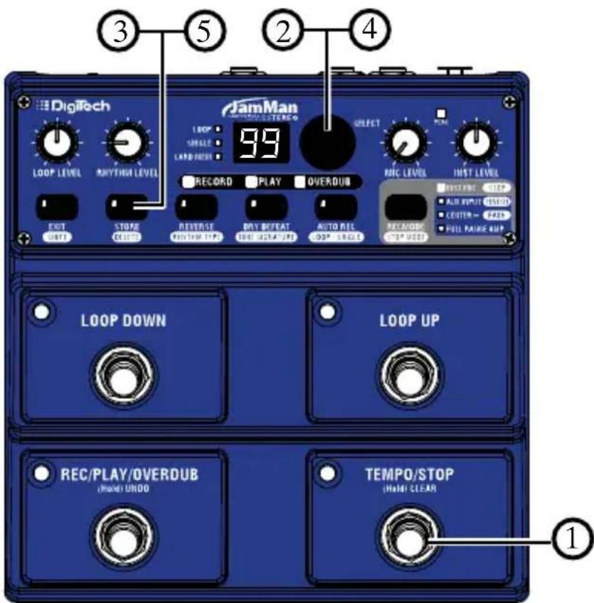 DIGITECH JamMan Stereo - Storing/Copying Phrases - 2