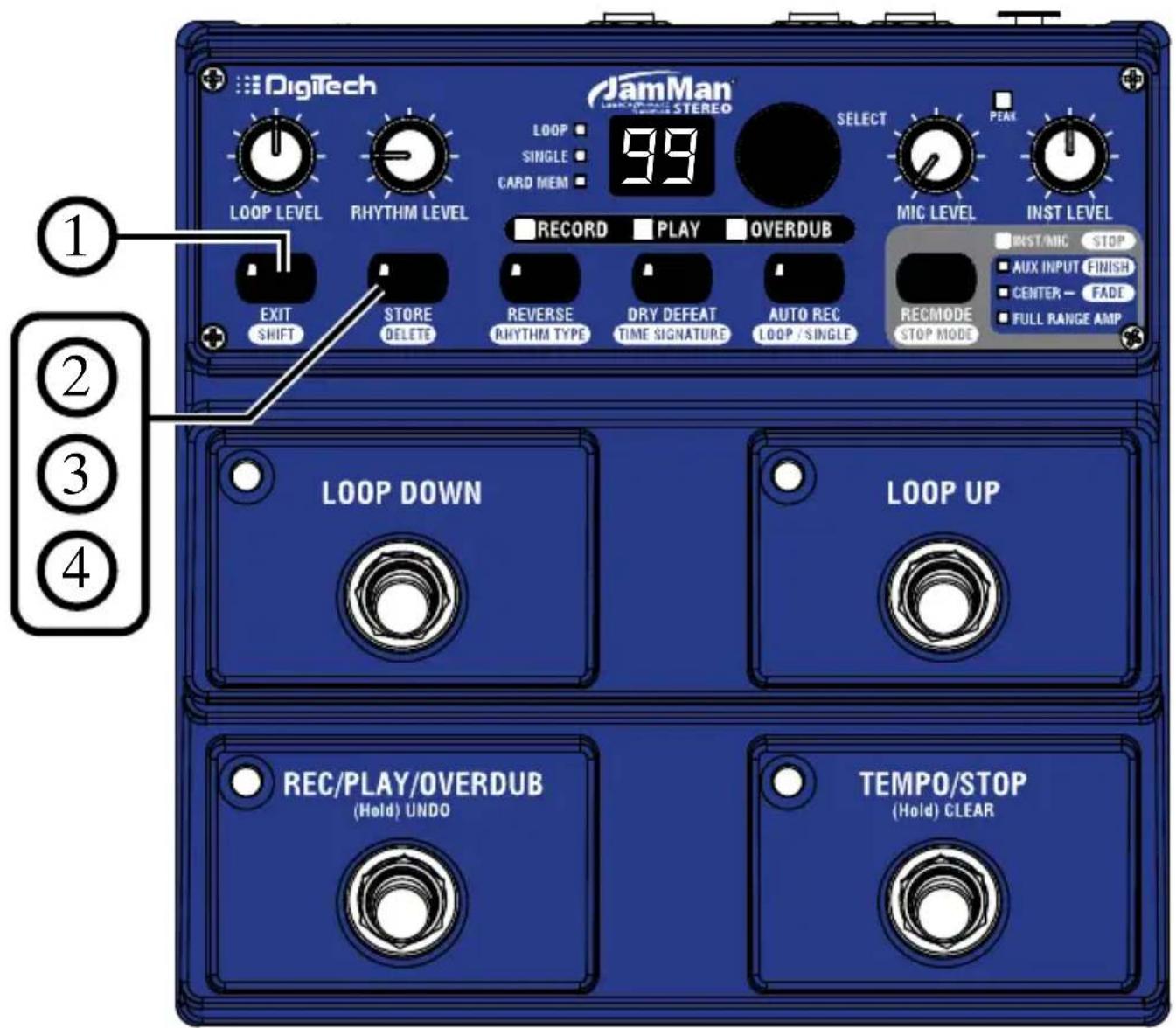 DIGITECH JamMan Stereo - Deleting Individual Loop Phrases - 1