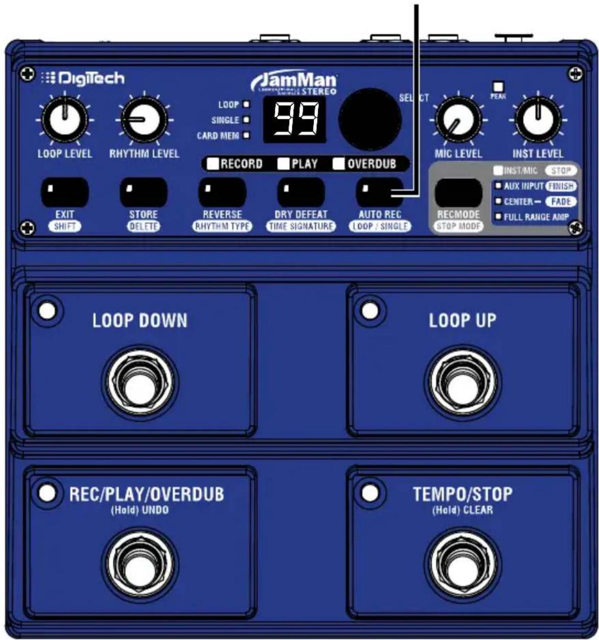 DIGITECH JamMan Stereo - Auto Record Mode - 1