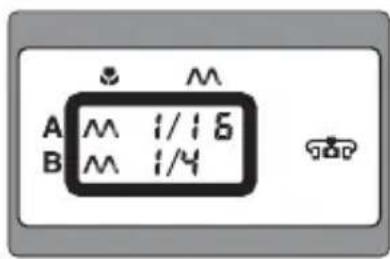A M 1/16 B M 1/4