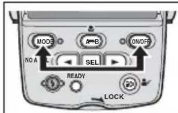MODE A+B ON/OFF NO A SEL READY LOCK