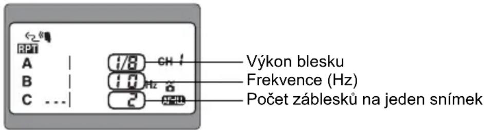 Výkon blesku Frekvence (Hz) Počet záblesků na jeden snímek