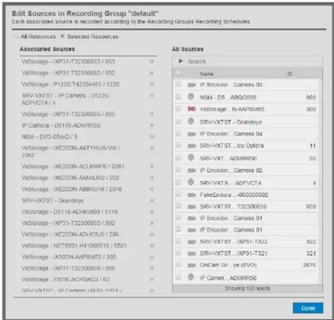 Pelco VideoXpert - Configuring Recording Groups - 1