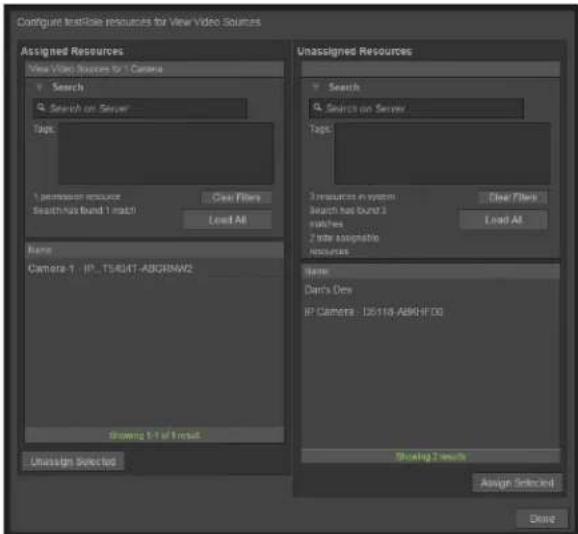 Pelco VideoXpert - Restricting Resource Access for a Permission - 1