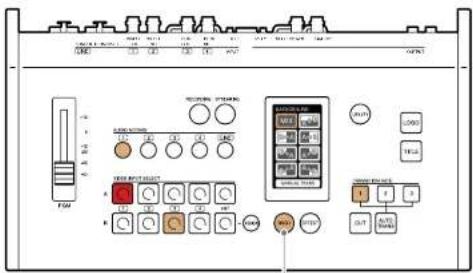 Electrical control panel diagram with labeled buttons, indicators, and terminal blocks