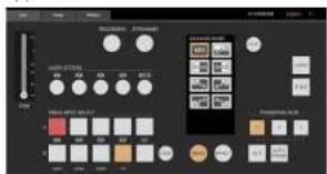 Screenshot of a software interface displaying a control panel with sliders, numeric keypad, and color-coded buttons.
