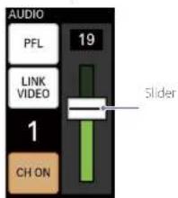 AUDIO PFL 19 LINK VIDEO 1 CH ON Slider