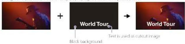World Tour Black background Text is used as cutout image