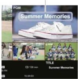 PGM Summer Memories TITLE 130 min Summer Memories 10:34:00