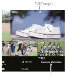 PGM output PGM TITLE 120 mm Summer Memories 10:34:09