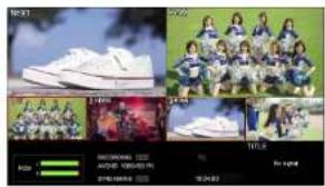 Screenshot of a video editing interface showing a group photo of white sneakers with Chinese UI elements and playback controls.