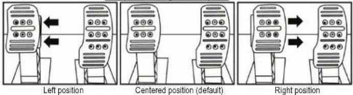 Left position Centered position (default) Right position